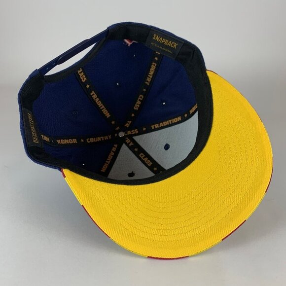 Baseballism Spring Training Mens Navy Blue Red Gold Snapback Hat New - Picture 5 of 7